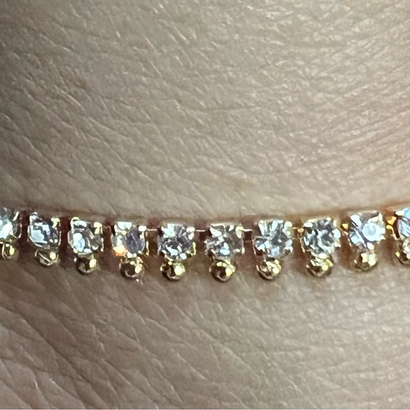 22 caret gold plated over string silver beautiful anklets - Picture 3 of 4